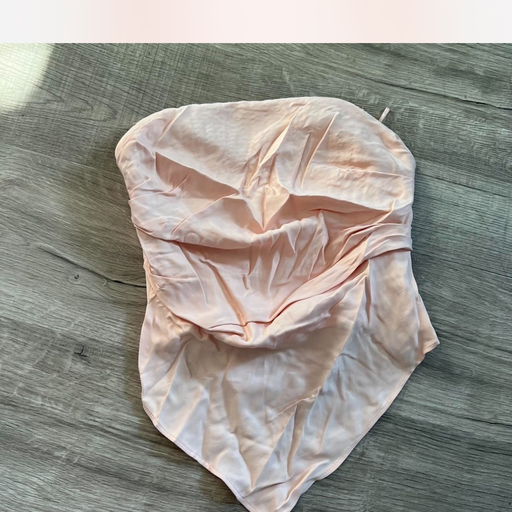 Zara Light Pink Strapless Top